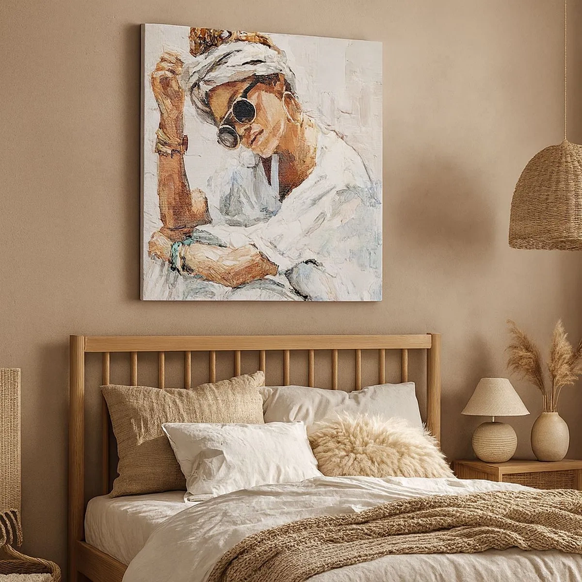 Bild auf Leinwand - Leinwandbild - Porträt in voller Sonne - 30x30 cm