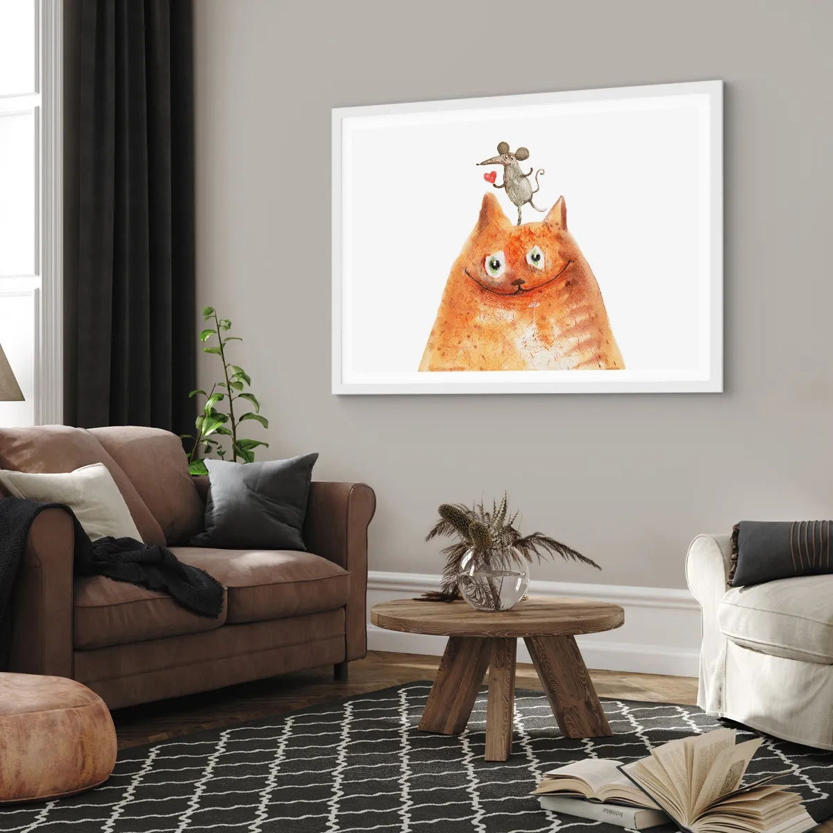 Poster in einem weißen Rahmen - Paradoxien der Liebe - 91x61 cm