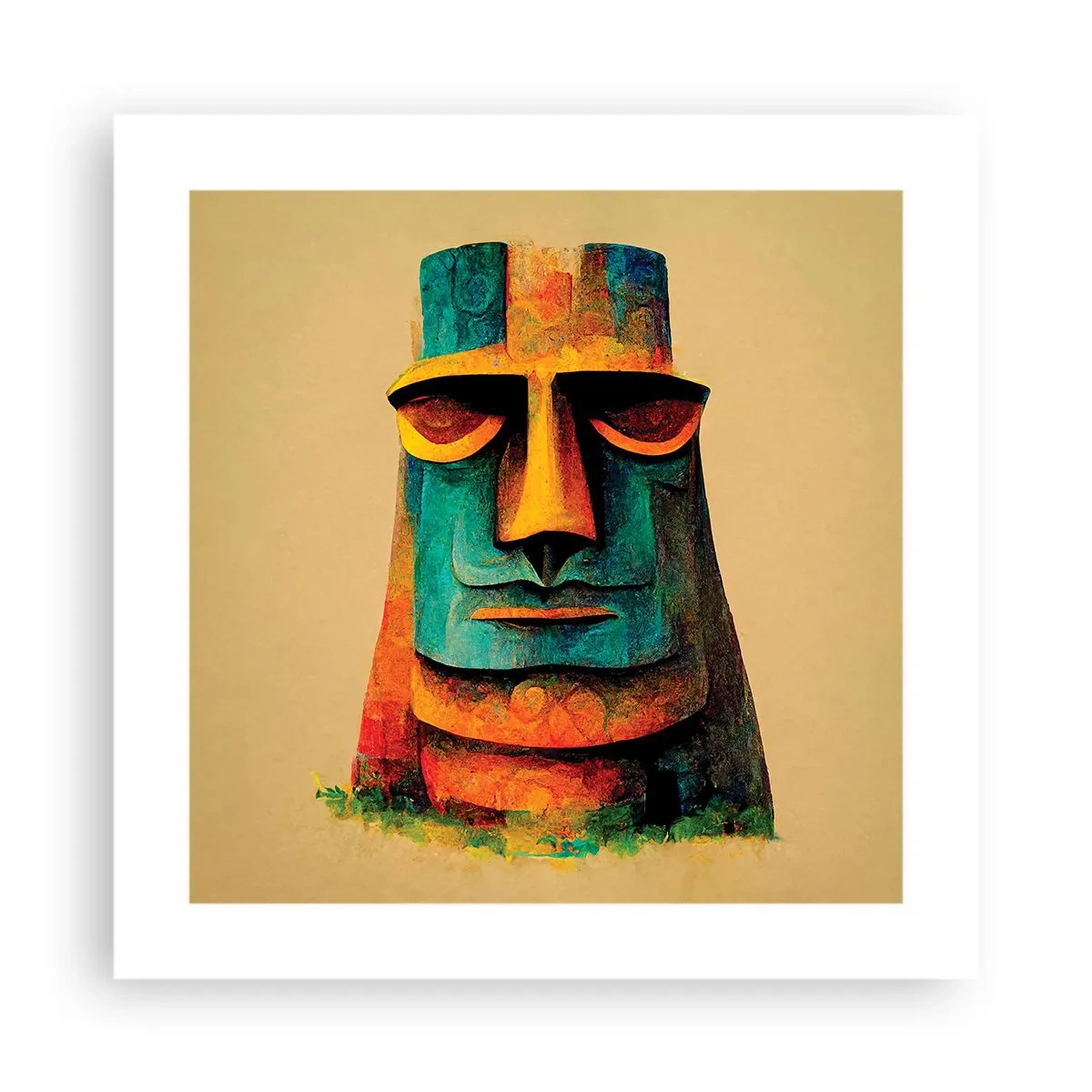 Poster - Statuenhaft und sympathisch - 40x40 cm