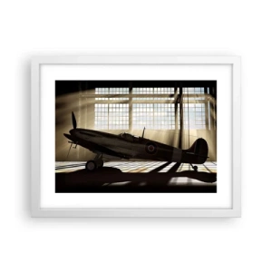 Poster in einem weißen Rahmen - Die Ruhe eines Kriegers - 40x30 cm