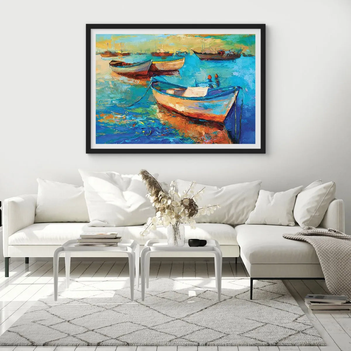 Poster in einem schwarzem Rahmen - In der südlichen Bucht - 50x40 cm