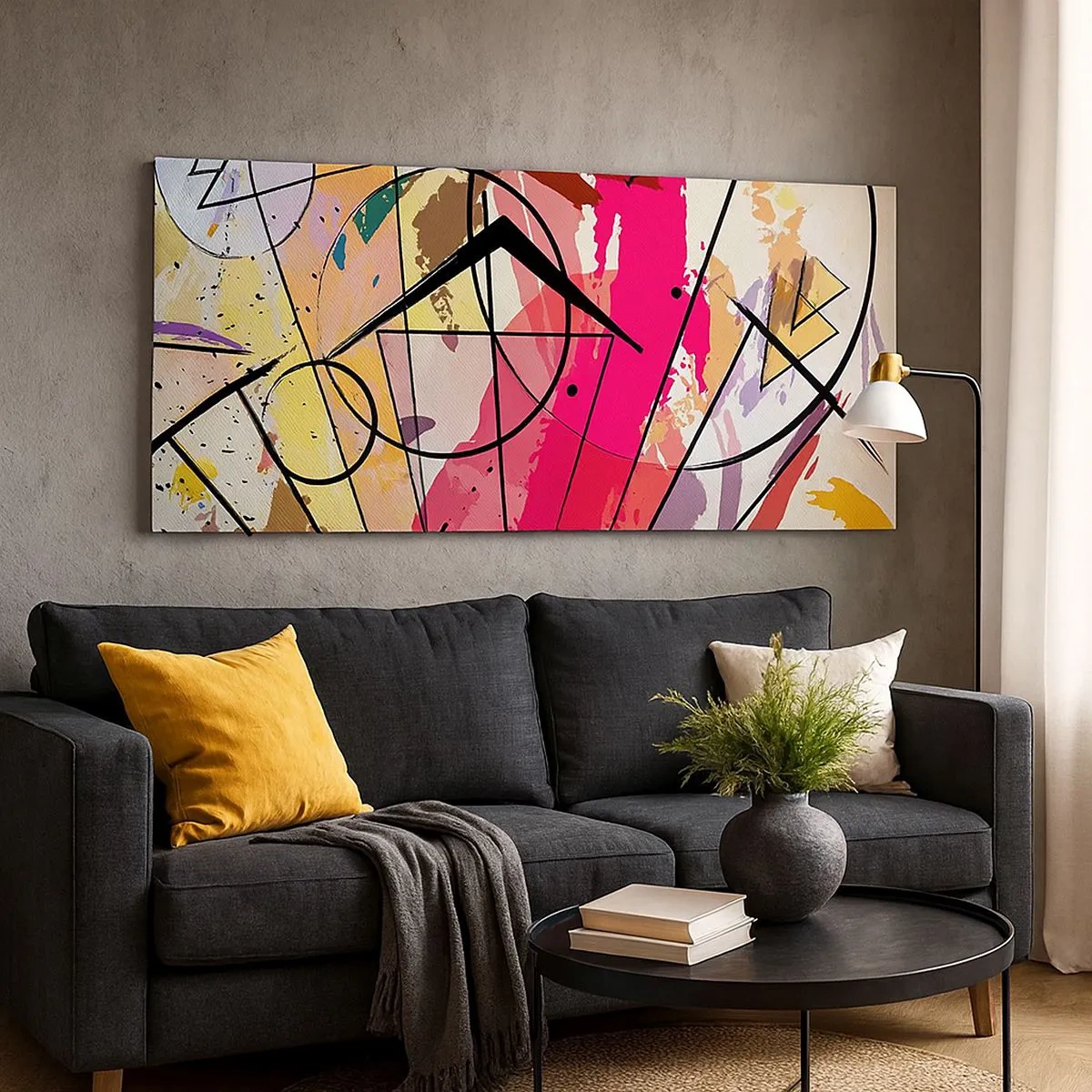 Bild auf Leinwand - Leinwandbild - Explosion - 100x40 cm