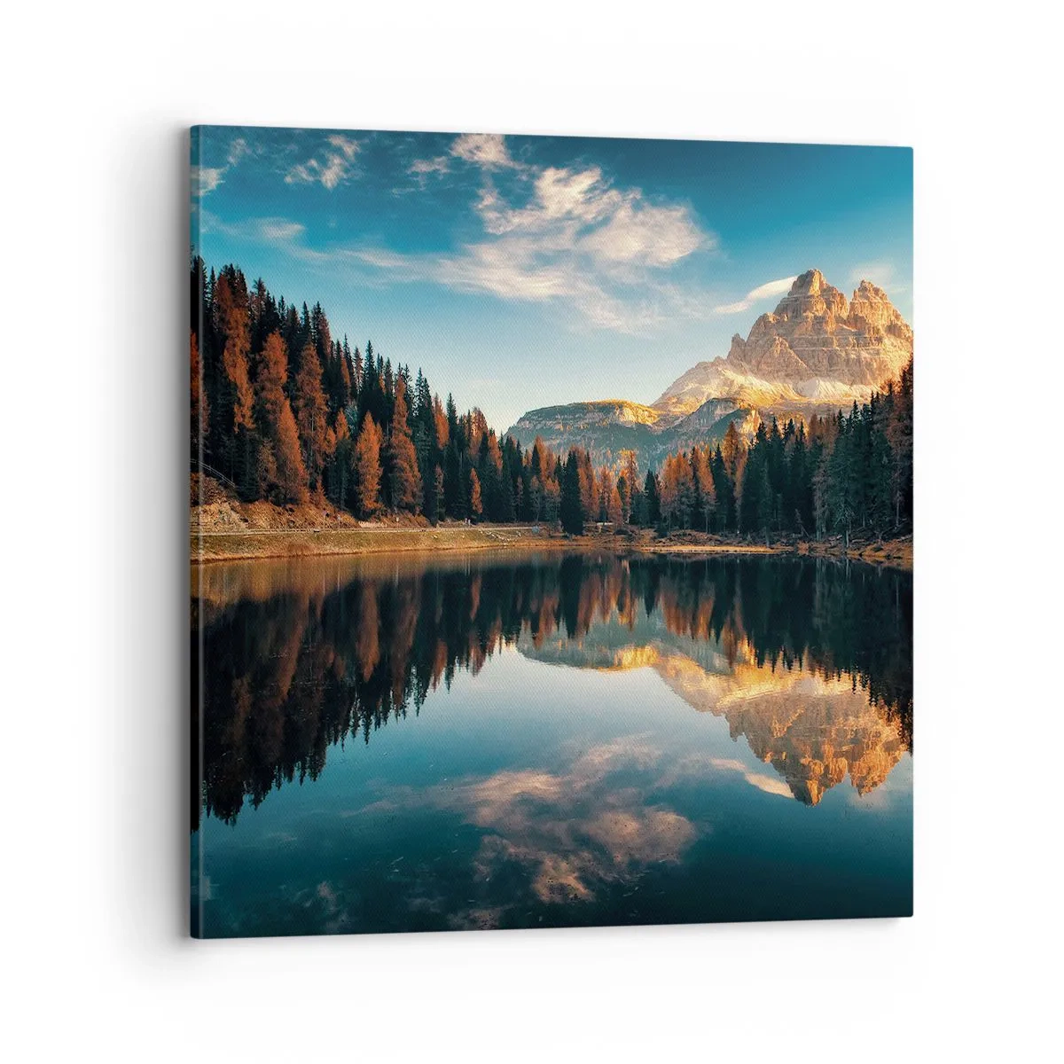 Bild auf Leinwand - Leinwandbild - Doppelte Landschaft - 70x70 cm