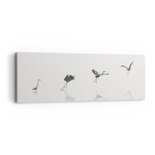 Bild auf Leinwand - Leinwandbild - Vier einfache Schritte - 90x30 cm