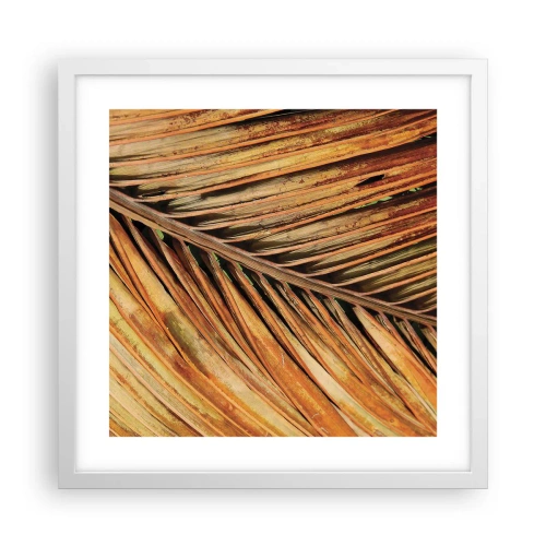 Poster in einem weißen Rahmen - Kokosnuss-Gold - 40x40 cm