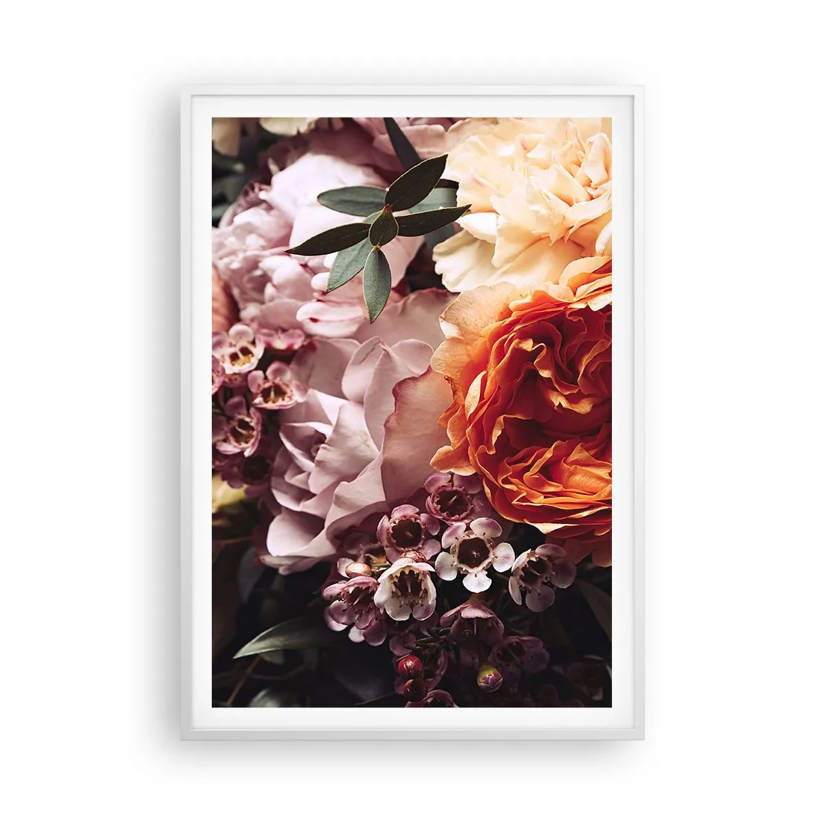 Poster in einem weißen Rahmen - Eingehüllt in Schönheit - 70x100 cm