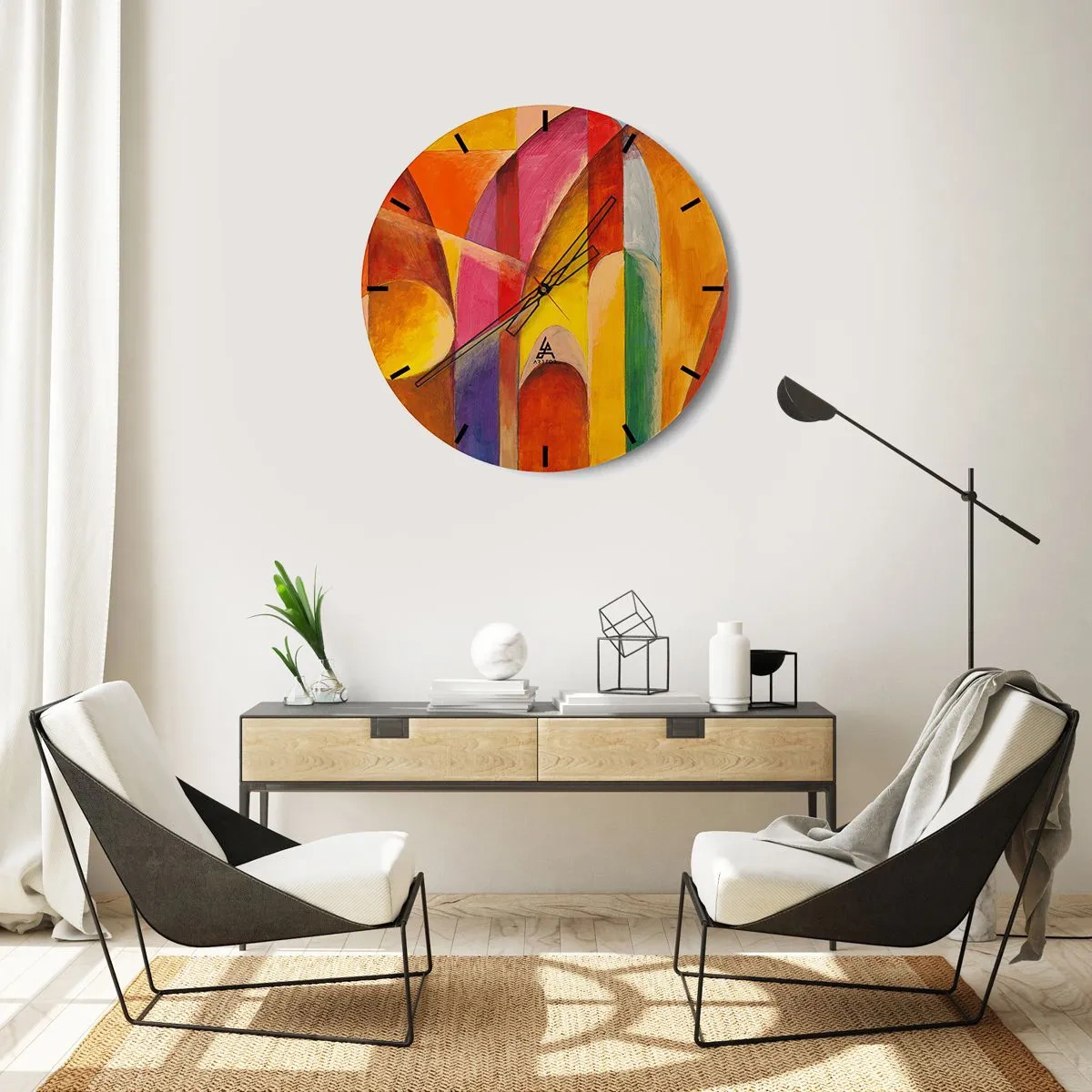 Wanduhr - Glasuhr - Kathedrale der Sonne - 30x30 cm