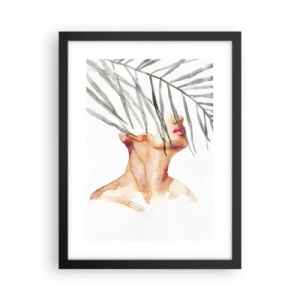 Poster in einem schwarzem Rahmen - Spüre den Puls der Tropen - 30x40 cm