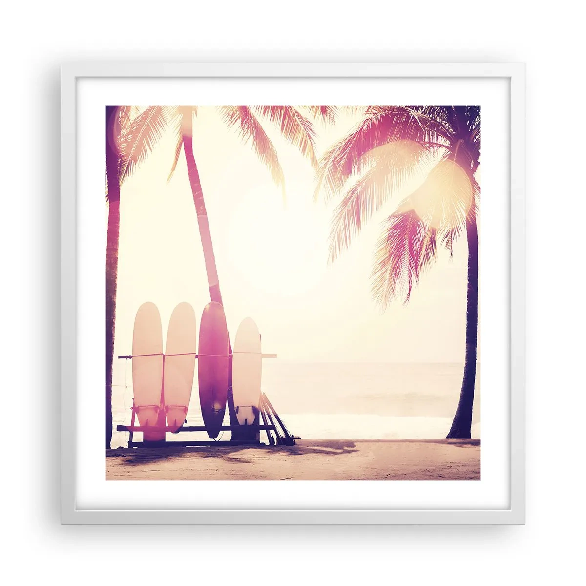 Poster in einem weißen Rahmen - Es wird ein toller Tag - 50x50 cm