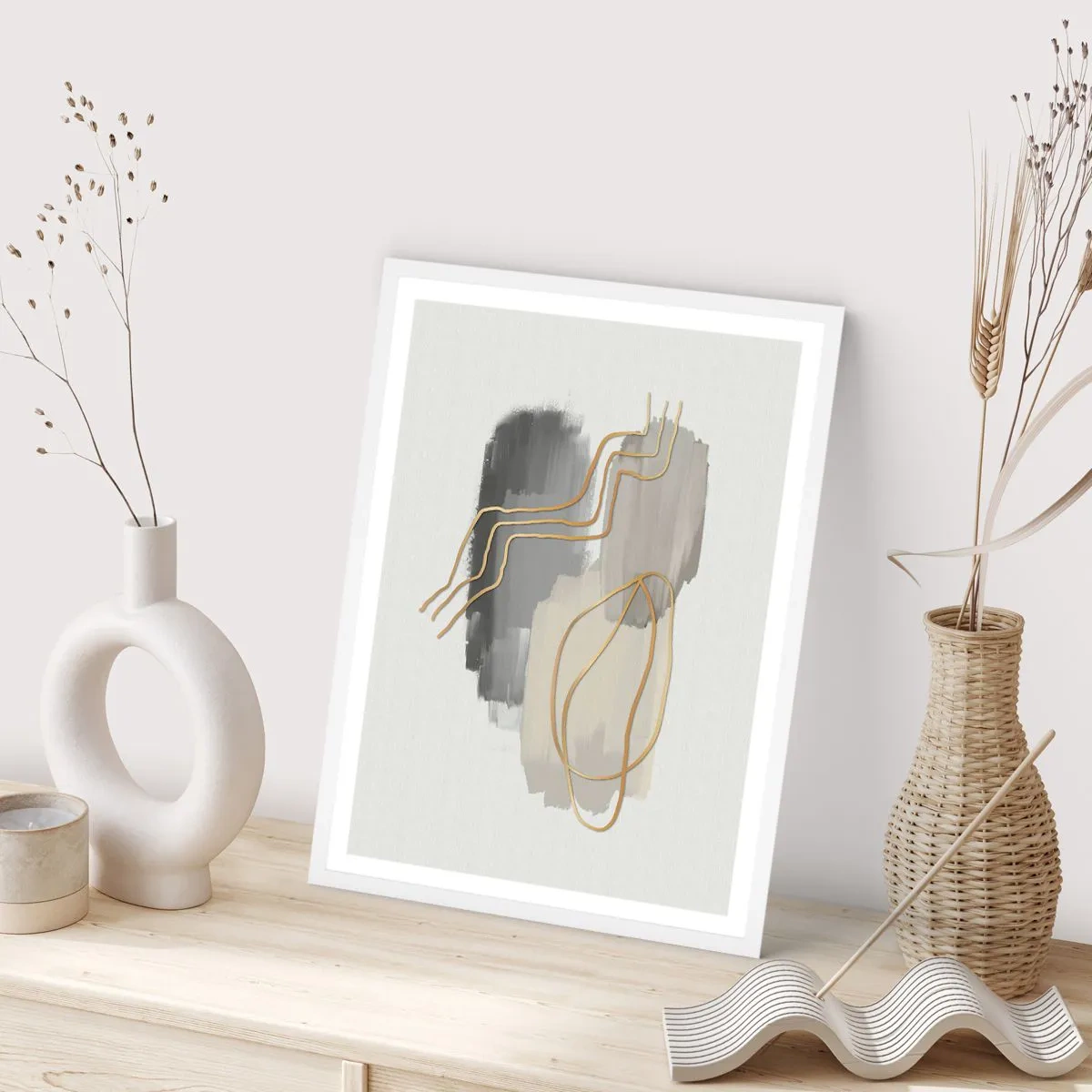 Poster in einem weißen Rahmen - Dauer und Bewegung - 70x100 cm