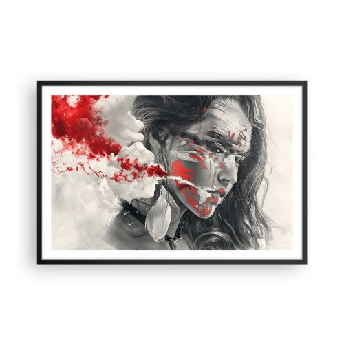 Poster in einem schwarzem Rahmen - Im Dunst der Absurdität - 91x61 cm