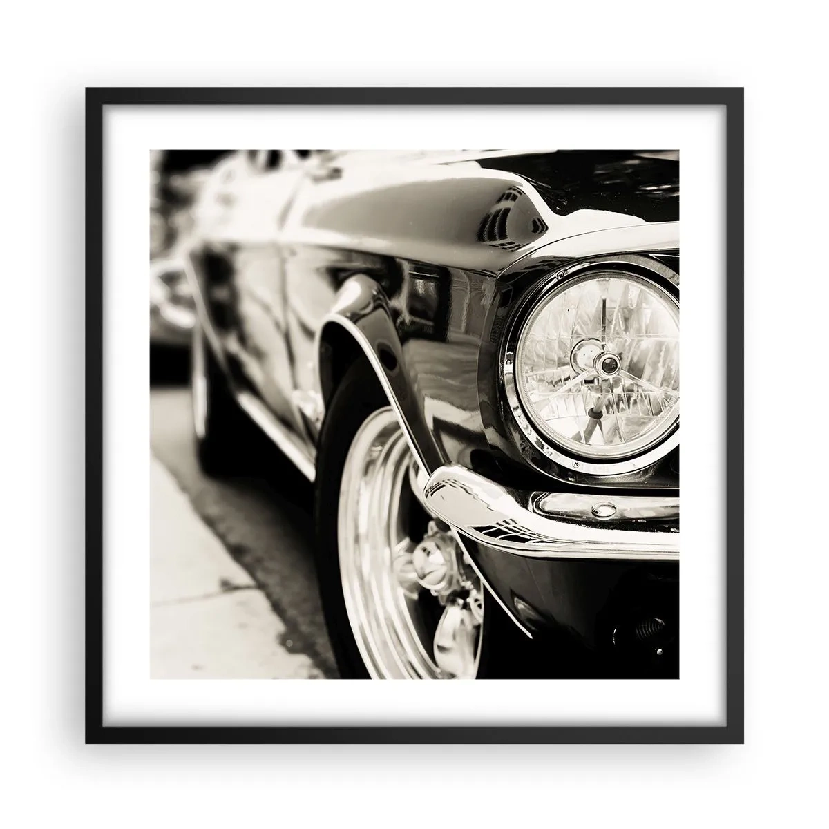 Poster in einem schwarzem Rahmen - Dauerhafter Glanz - 50x50 cm