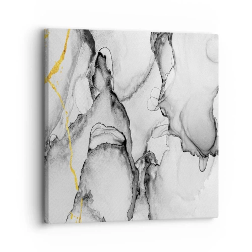 Bild auf Leinwand - Leinwandbild - Komposition mit Goldmotiv - 30x30 cm