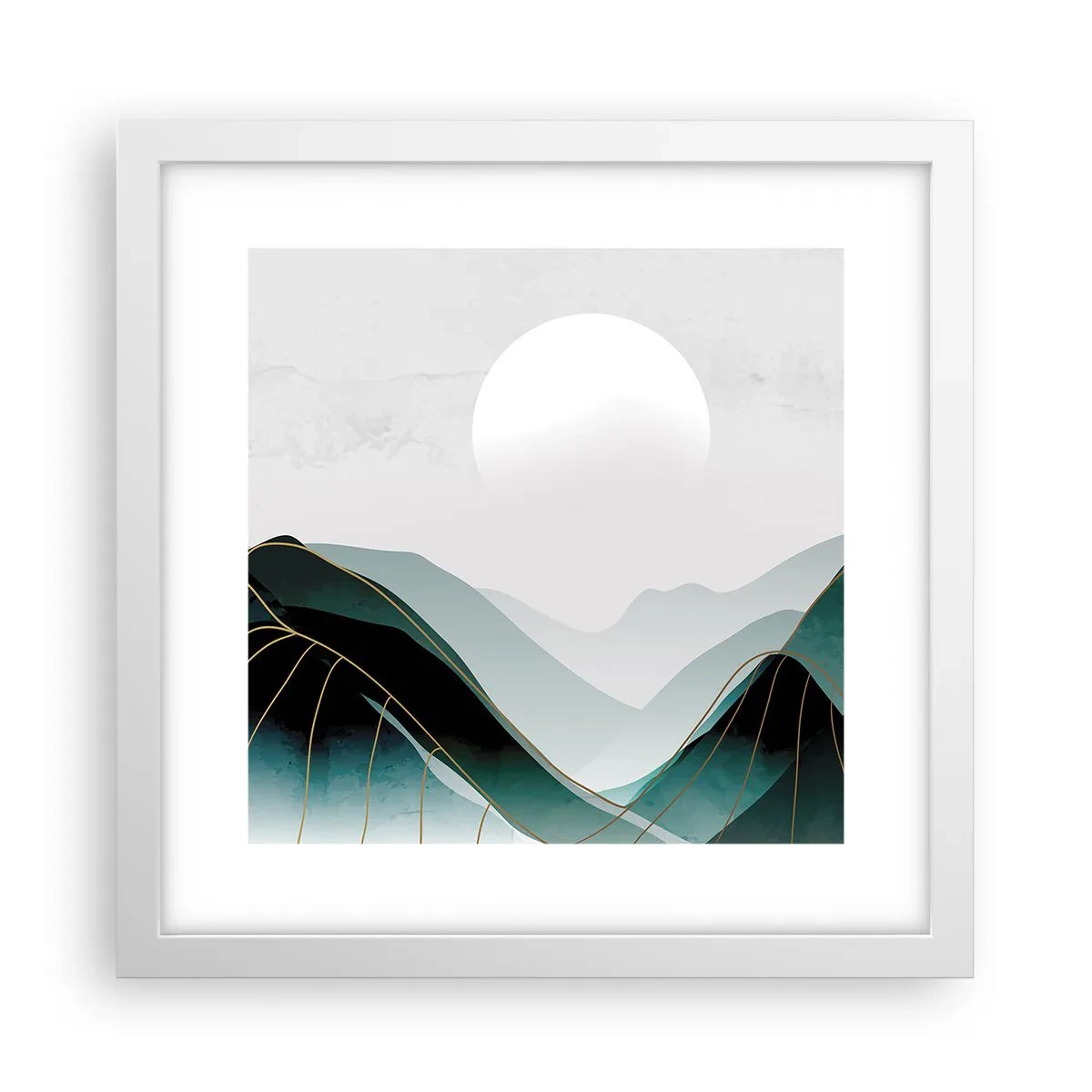 Poster in einem weißen Rahmen - In voller Majestät - 30x30 cm