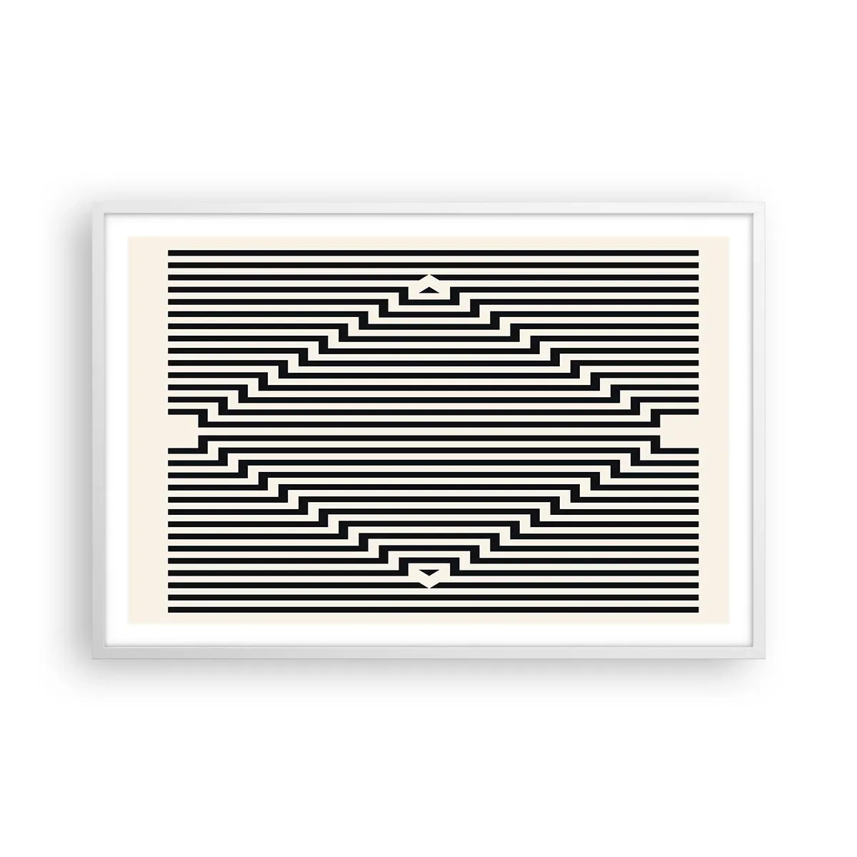 Poster in einem weißen Rahmen - Geometrische Illusion - 91x61 cm