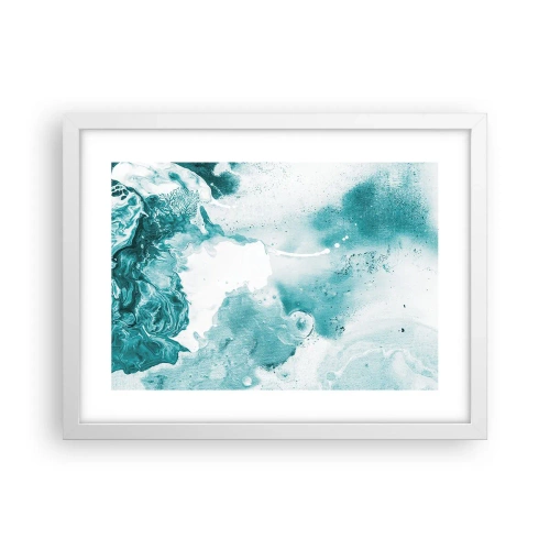 Poster in einem weißen Rahmen - Morast von Blau - 40x30 cm