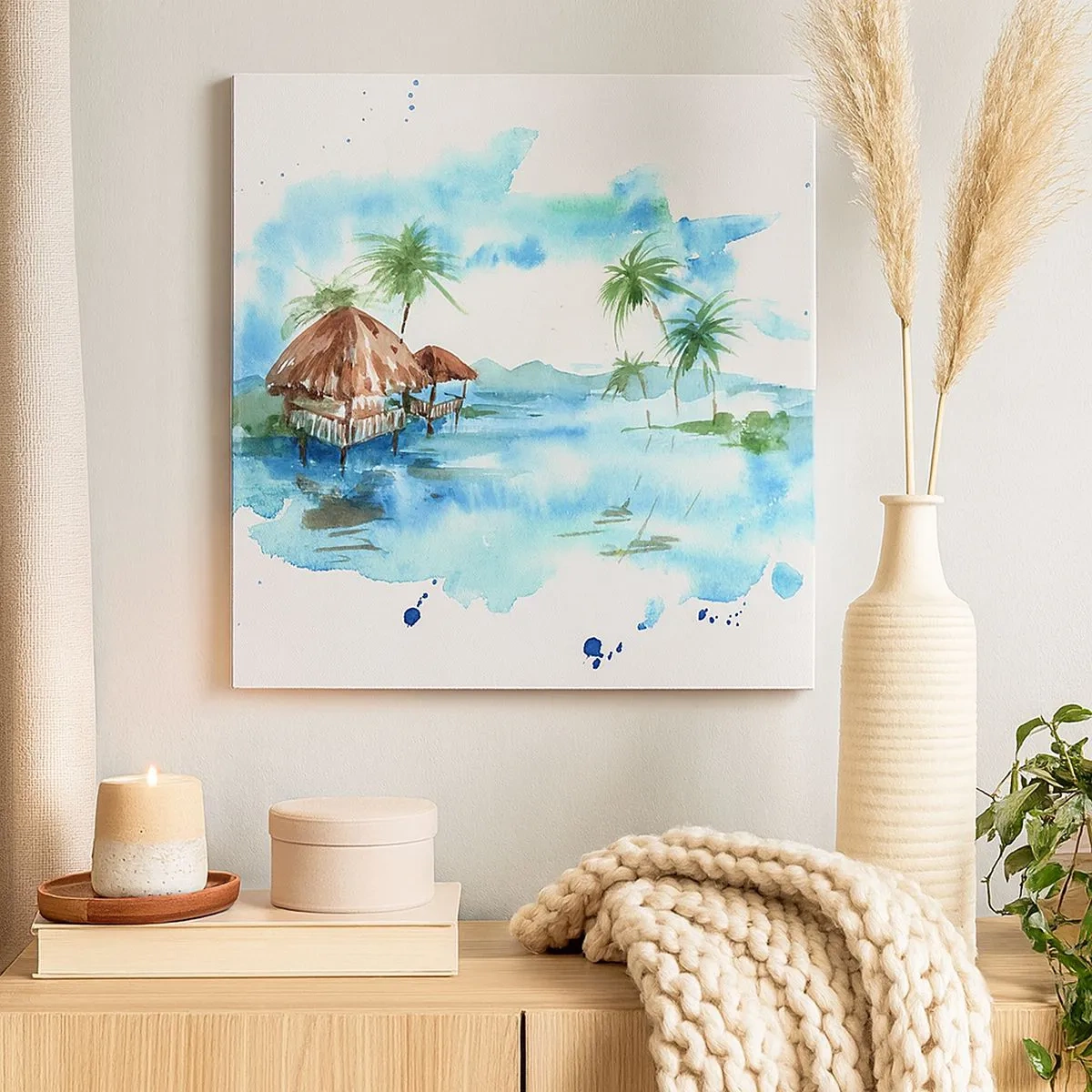 Bild auf Leinwand - Leinwandbild - Irgendwo im Pazifik - 30x30 cm