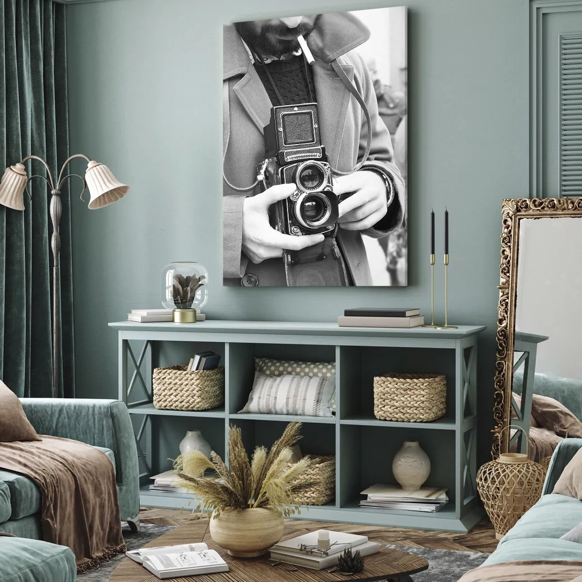 Bild auf Leinwand - Leinwandbild - Retro-Stil - 55x100 cm