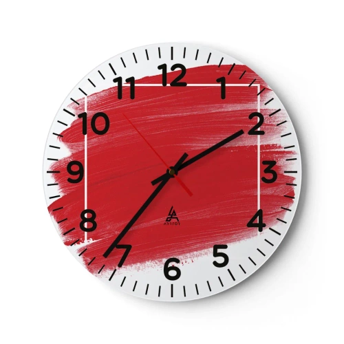 Wanduhr - Glasuhr - Aus dem Rahmen - 40x40 cm