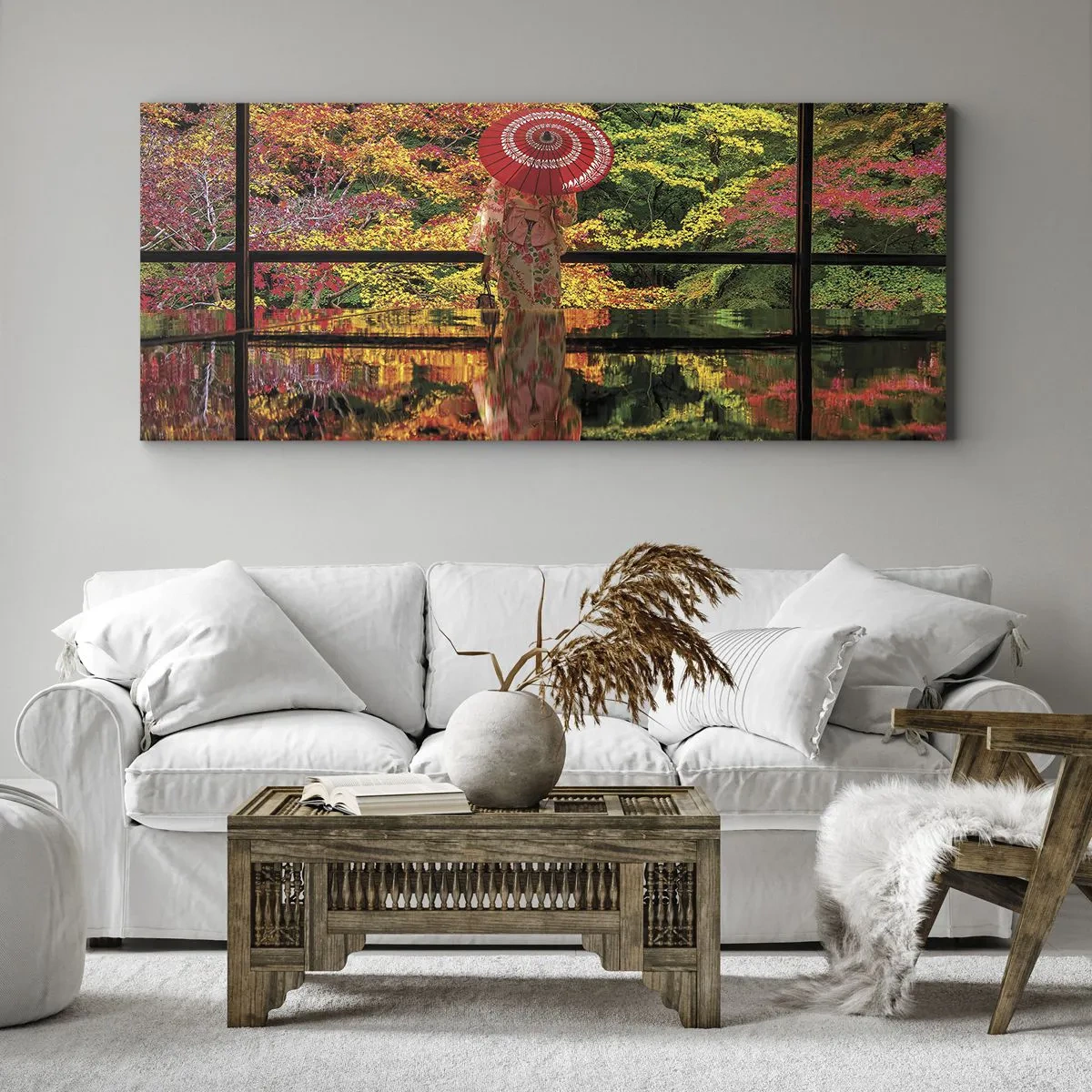 Bild auf Leinwand - Leinwandbild - Im Tempel der Natur - 90x30 cm