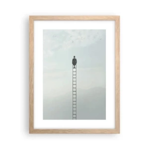 Poster in einem Rahmen aus heller Eiche - Erhebe dich darüber! - 30x40 cm