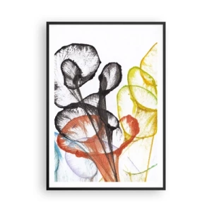 Poster in einem schwarzem Rahmen - Blumen mit Seele - 70x100 cm