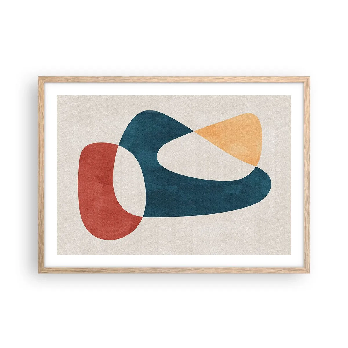 Poster in einem Rahmen aus heller Eiche - Einflüsse und Metamorphosen - 70x50 cm