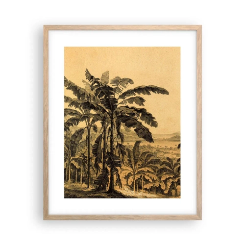 Poster in einem Rahmen aus heller Eiche - in einem kolonialen Klima - 40x50 cm