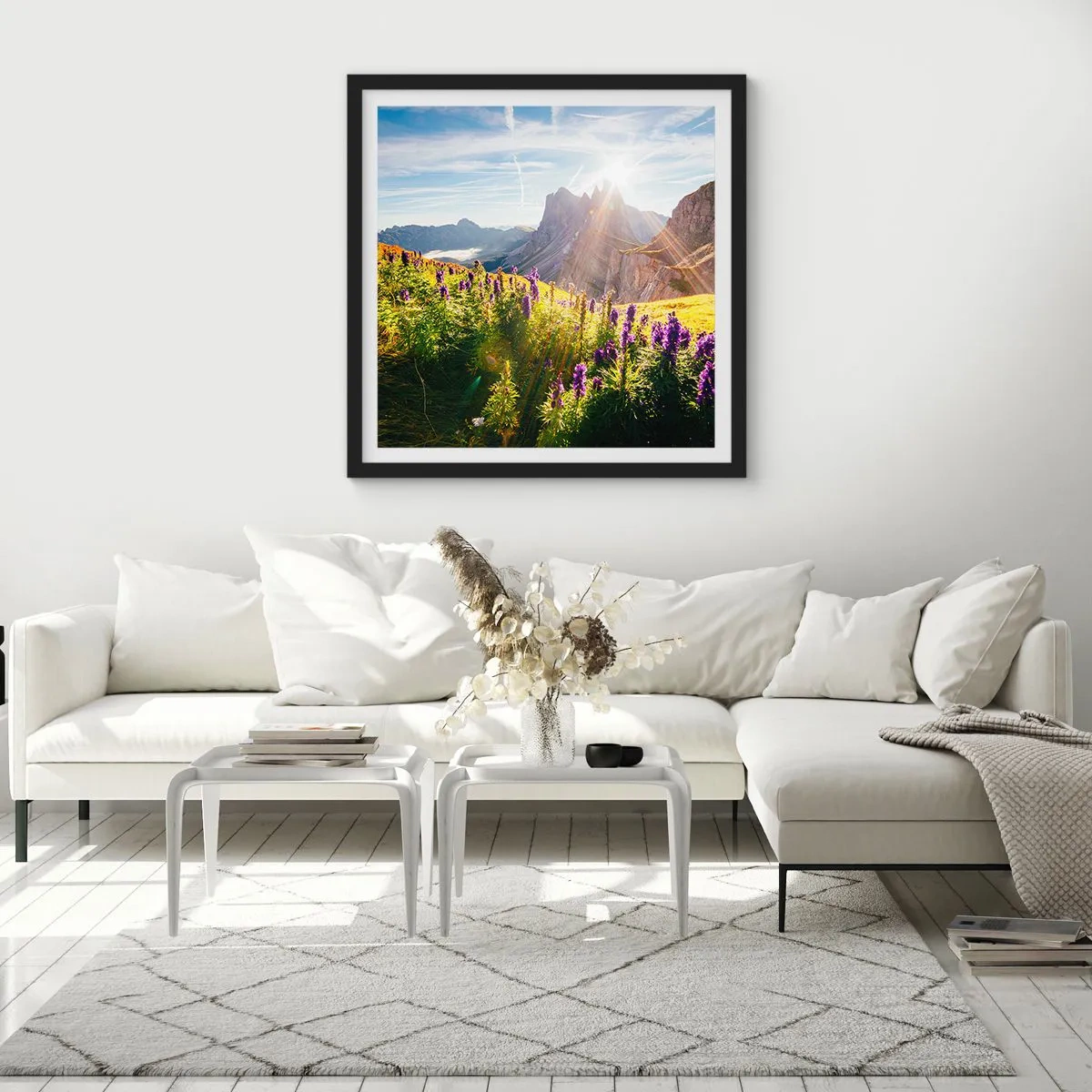 Poster in einem schwarzem Rahmen - Das geheime Leben der Kräuter - 40x40 cm