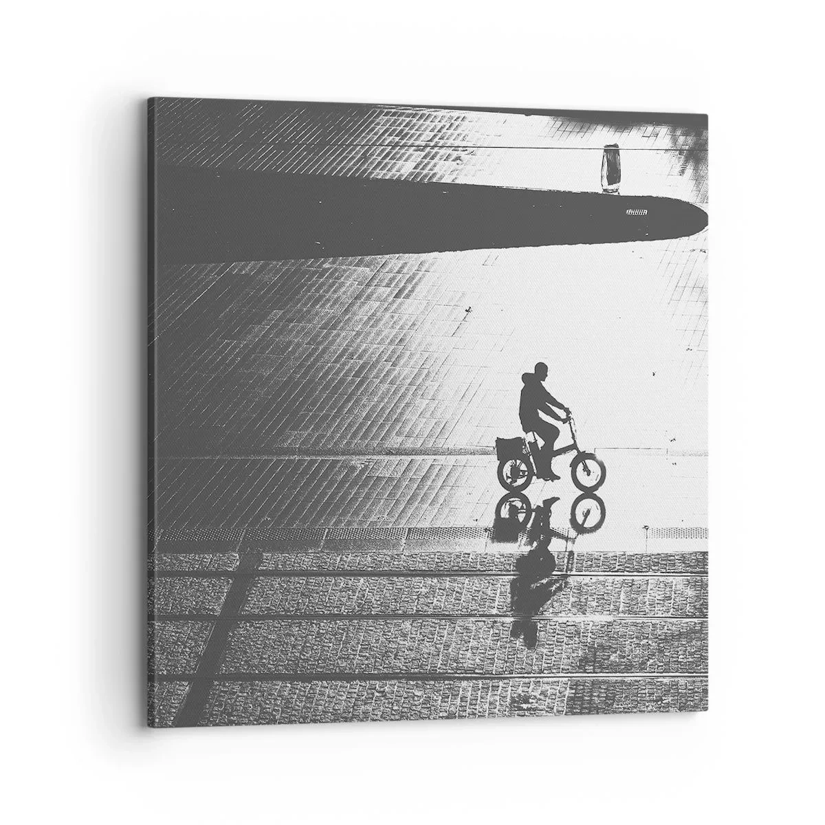 Bild auf Leinwand - Leinwandbild - Vor sich hin durch die Stadt - 70x70 cm