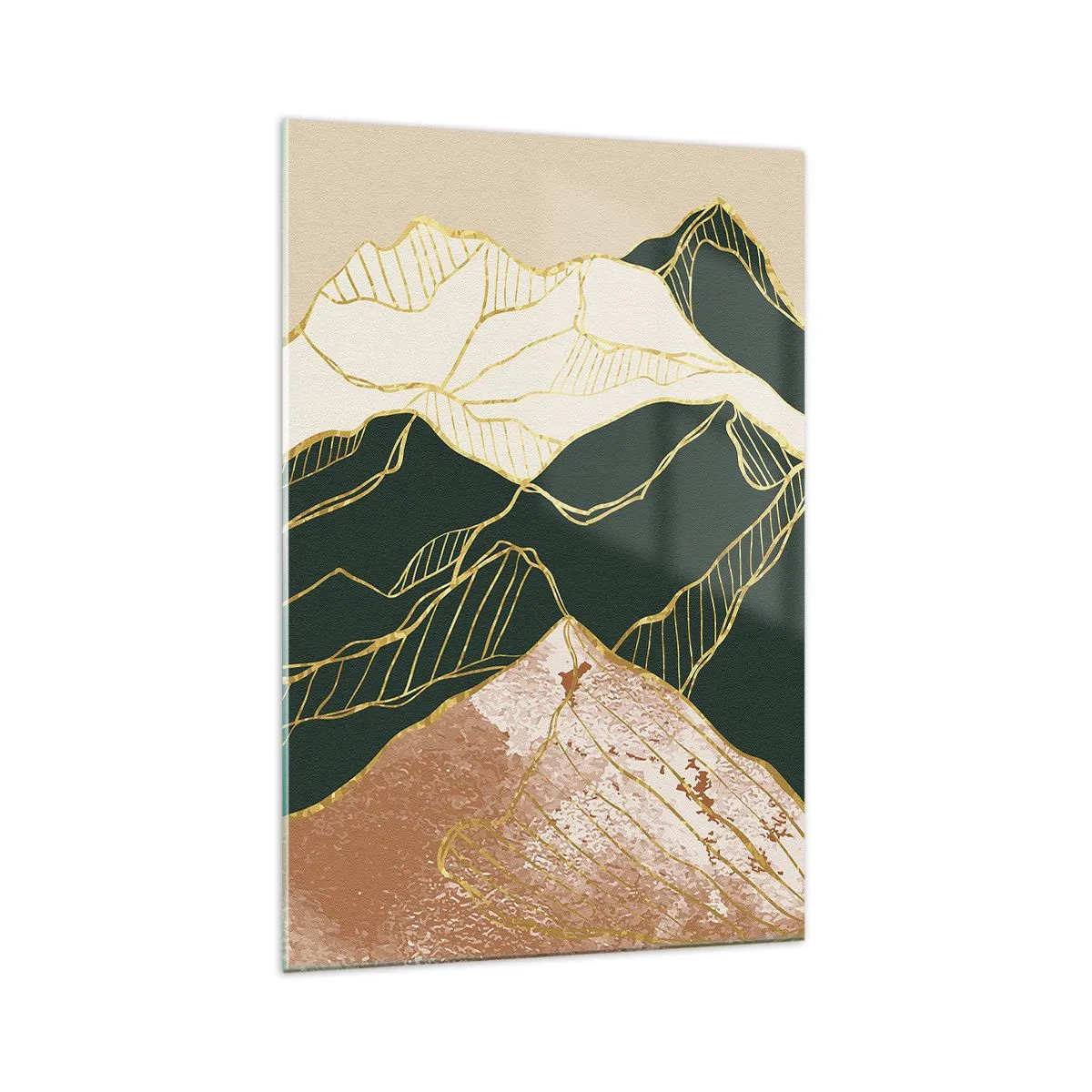 Glasbild - Bild auf glas - Goldene Spitzen - 70x100 cm