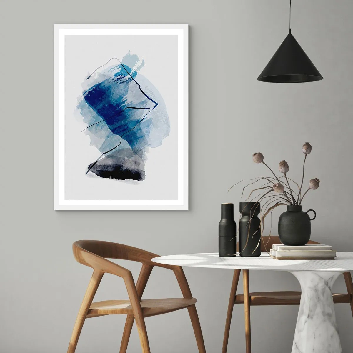 Poster in einem weißen Rahmen - Eisberg - 50x70 cm