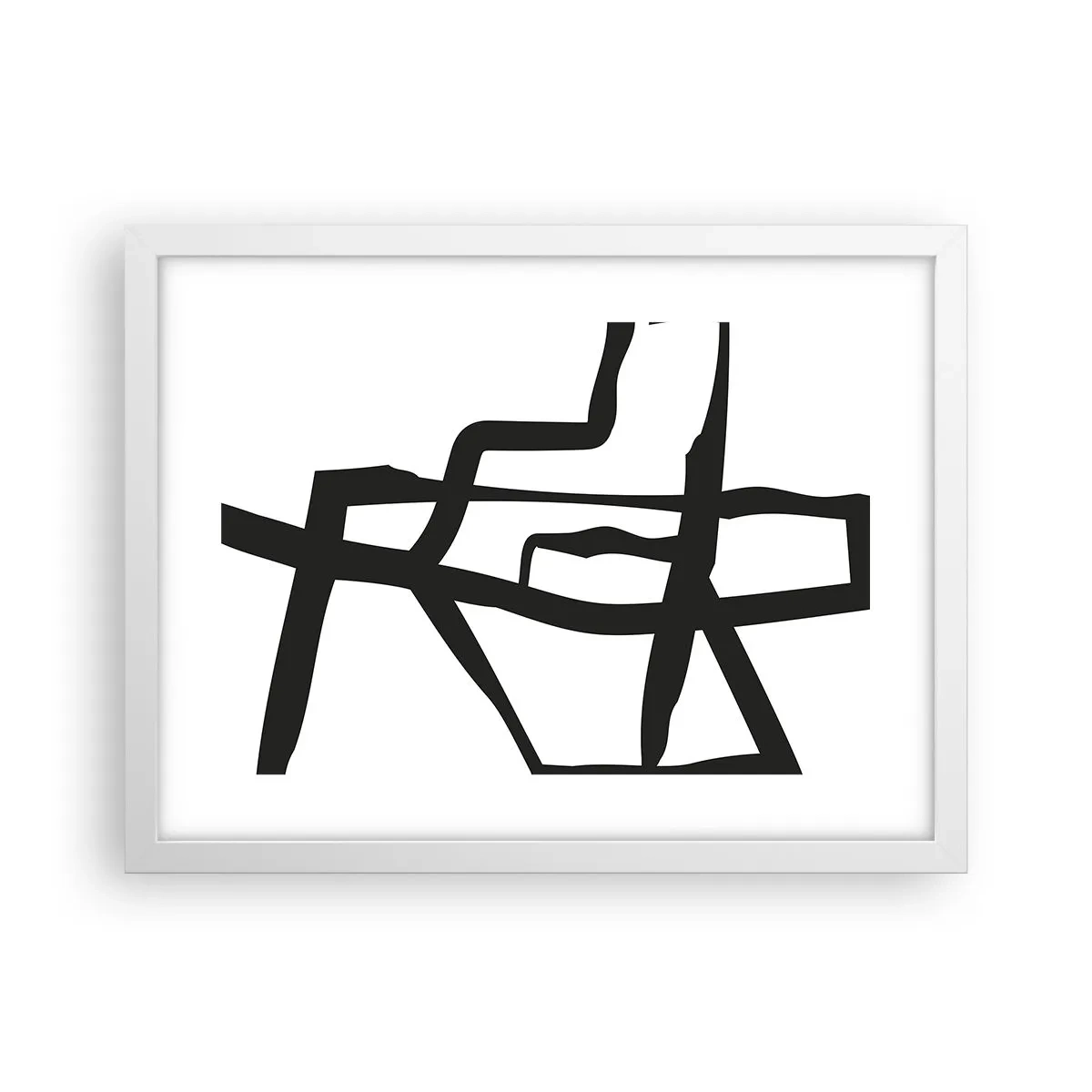 Poster in einem weißen Rahmen - Schwarz-Weiß-Design - 40x30 cm