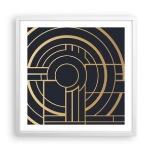 Poster in einem weißen Rahmen - Wendungen der Dinge - 50x50 cm