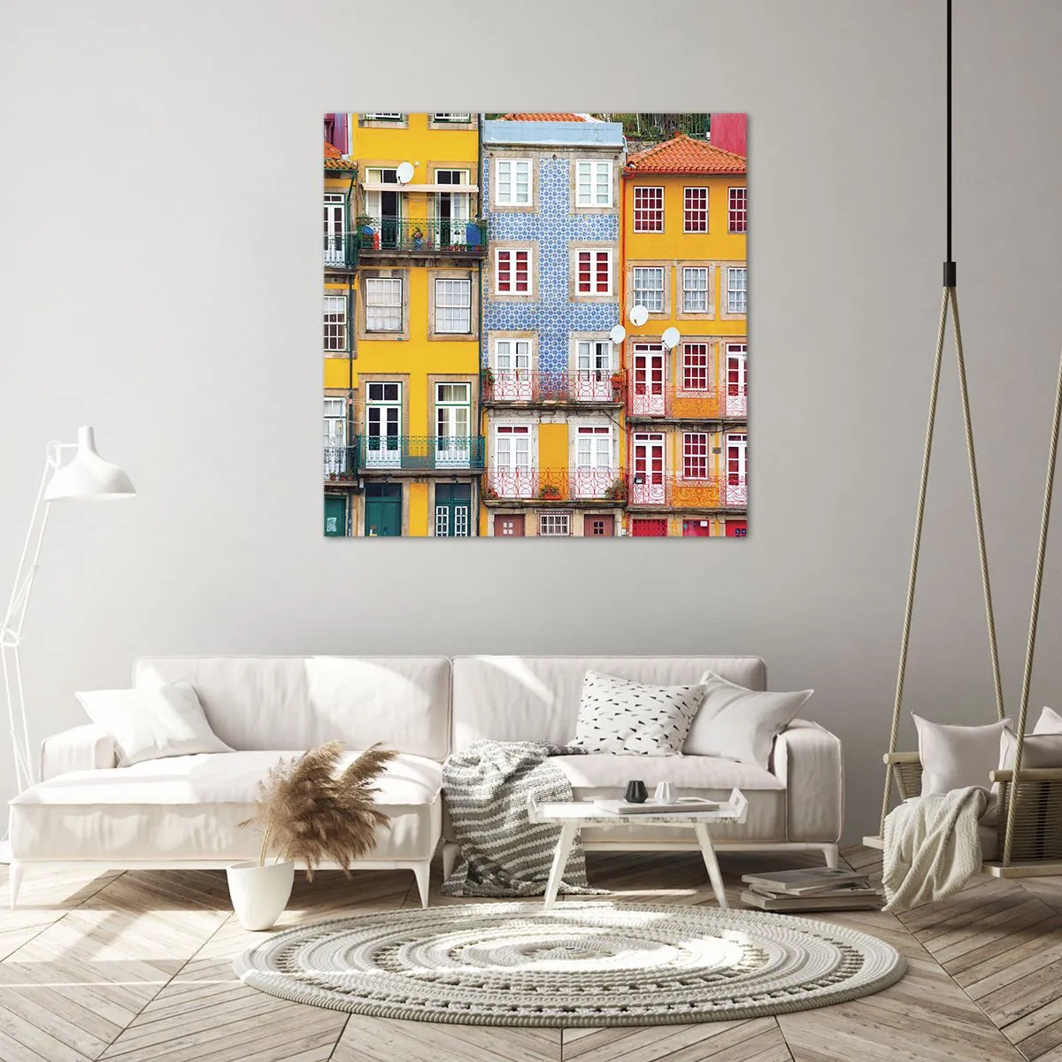 Bild auf Leinwand - Leinwandbild - Farben der Altstadt - 70x70 cm