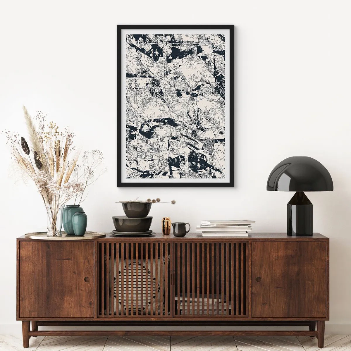 Poster in einem schwarzem Rahmen - Durchdringung der Gegensätze - 40x50 cm