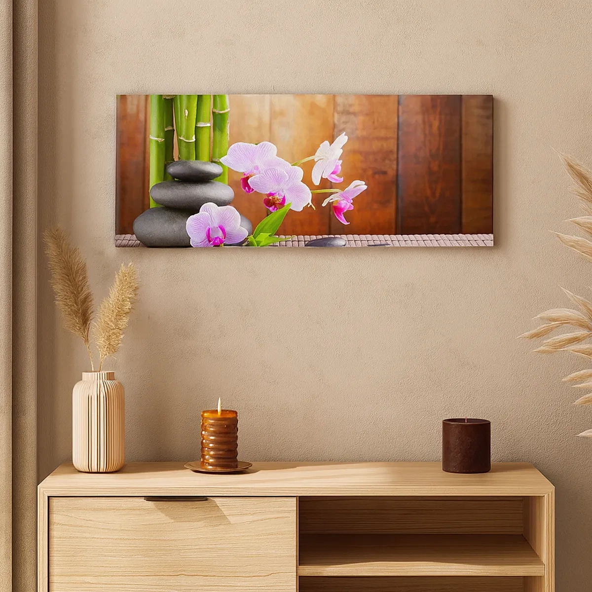 Bild auf Leinwand - Leinwandbild - Treffen Sie die Freuden des Ostens - 30x30 cm