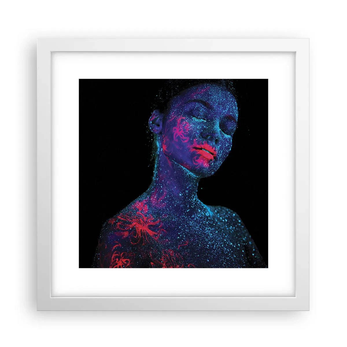 Poster in einem weißen Rahmen - Im Sternenstaub - 30x30 cm