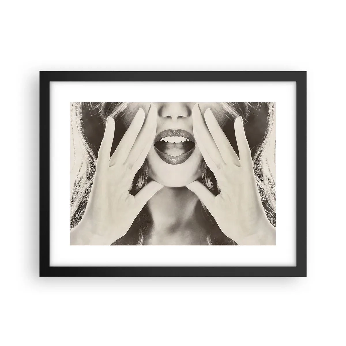 Poster in einem schwarzem Rahmen - Ich komme schon! - 40x30 cm