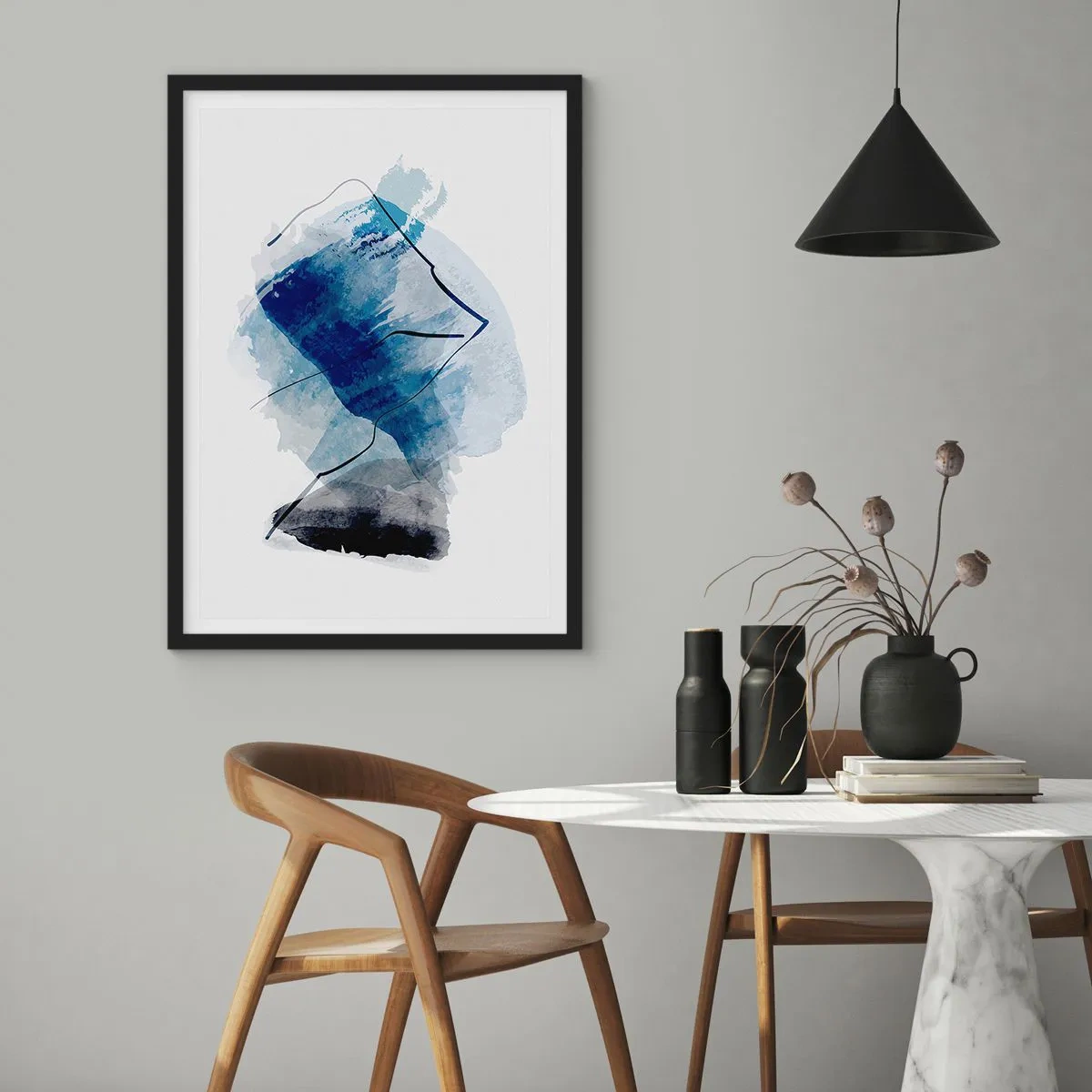Poster in einem schwarzem Rahmen - Eisberg - 40x50 cm