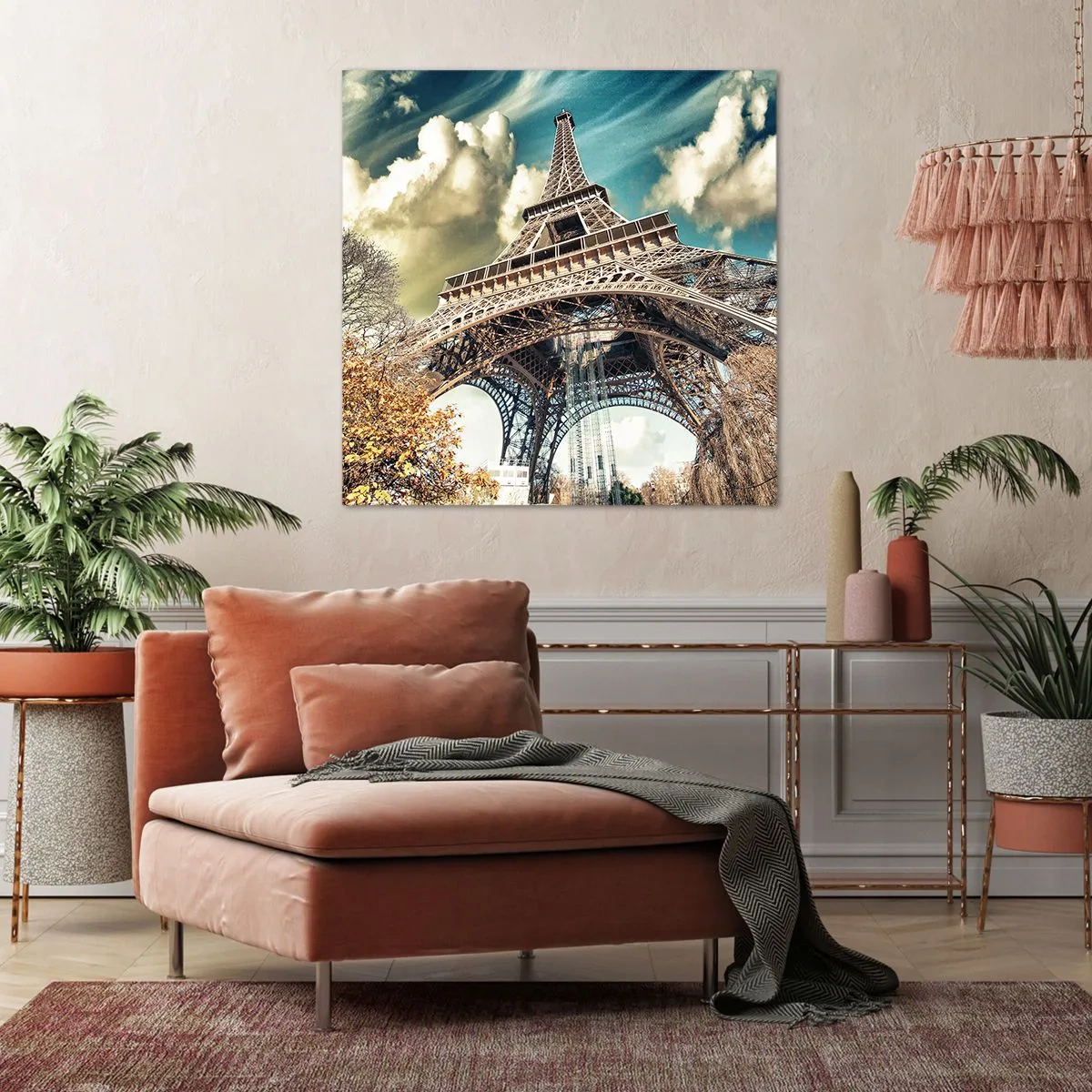 Bild auf Leinwand - Leinwandbild - Und im Herbst in Paris ... - 50x50 cm