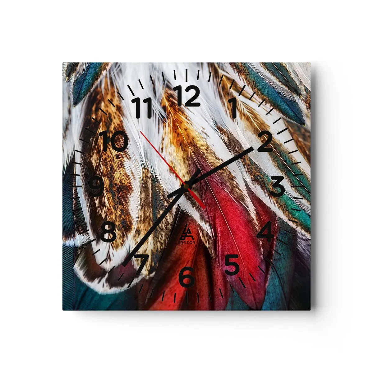 Wanduhr - Glasuhr - Geheimnisse des Fliegens - 40x40 cm