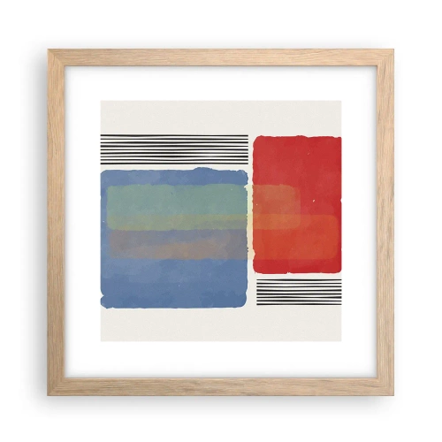Poster in einem Rahmen aus heller Eiche - Der Geist und der Buchstabe der Geometrie - 30x30 cm