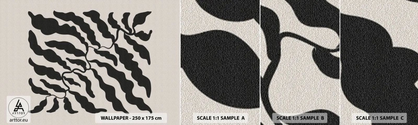 Fototapetenmuster Standard Eco - Natur des Quadrats - Boho, Pflanzen, Stück - 100x30 cm