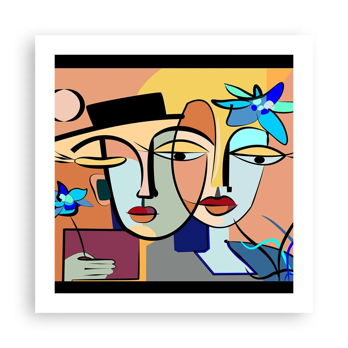 Poster - Picassos randez vous - 50x50 cm