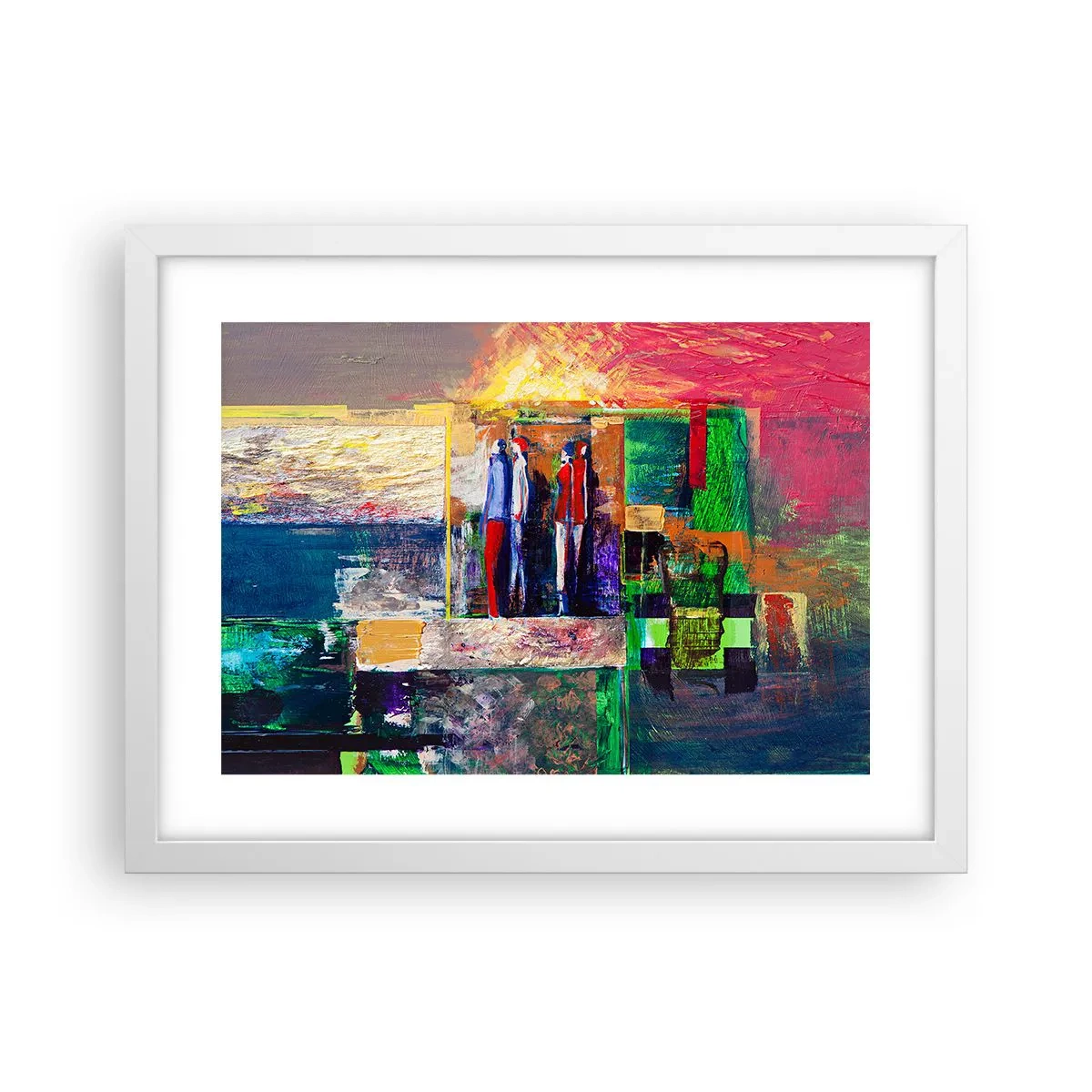 Poster in einem weißen Rahmen - Beziehungen und Emotionen - 40x30 cm