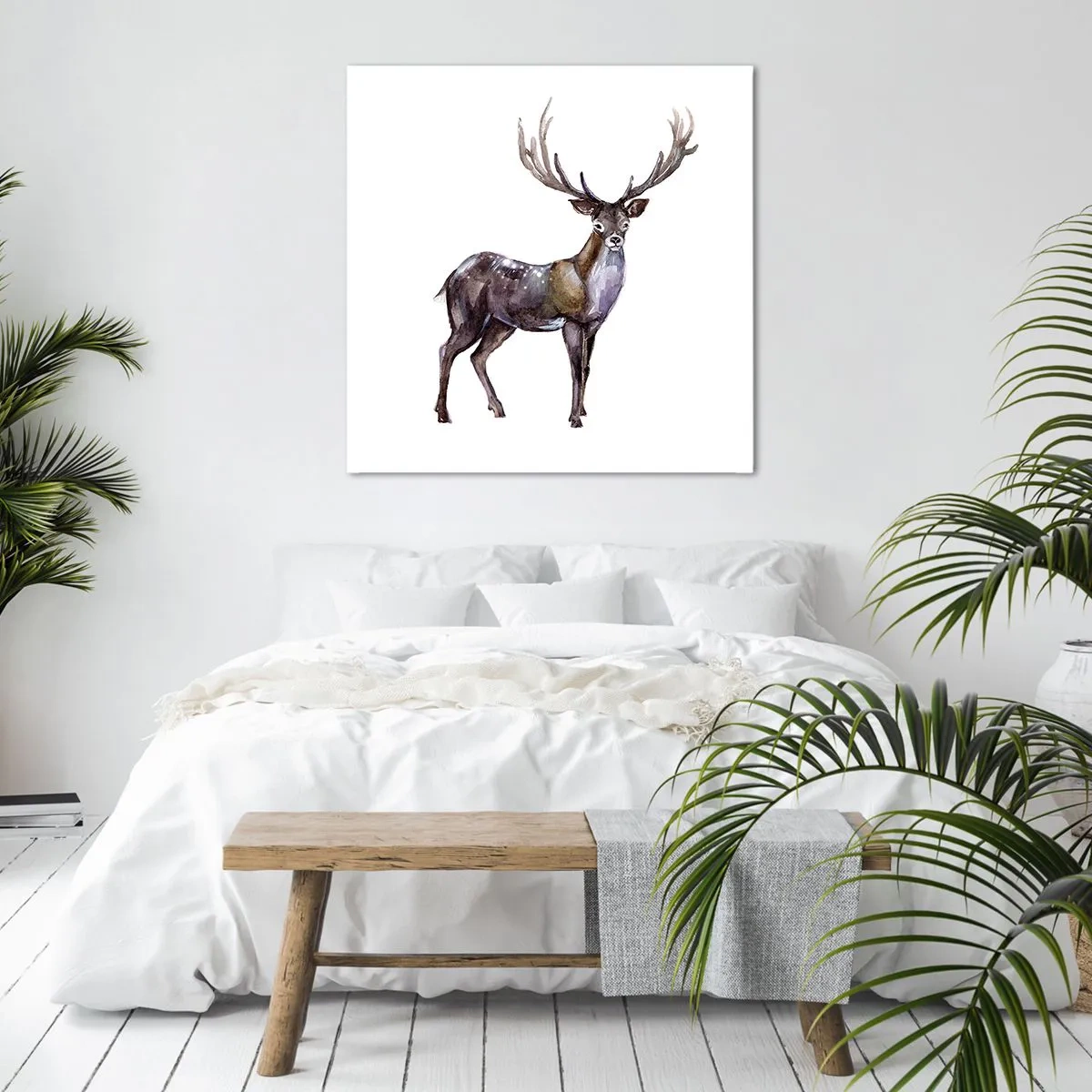 Bild auf Leinwand - Leinwandbild - König des nördlichen Waldes - 60x60 cm