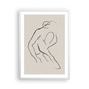 Poster in einem weißen Rahmen - Intime Skizze - 50x70 cm