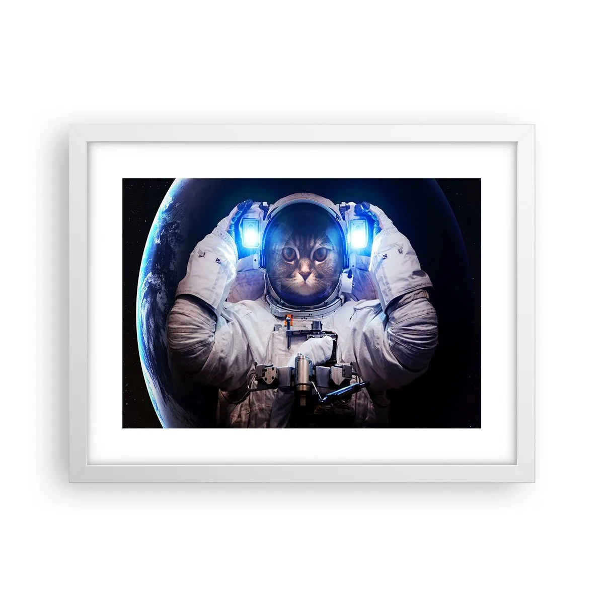 Poster in einem weißen Rahmen - Houston, du hast ein Problem - 40x30 cm