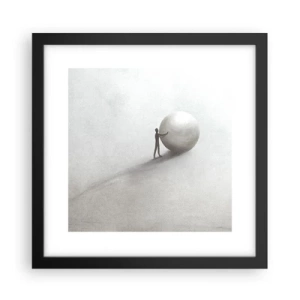 Poster in einem schwarzem Rahmen - Das Spiel des Lebens - 30x30 cm